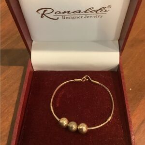 Ronaldo Designer Gold Bracelet worn once, in original box